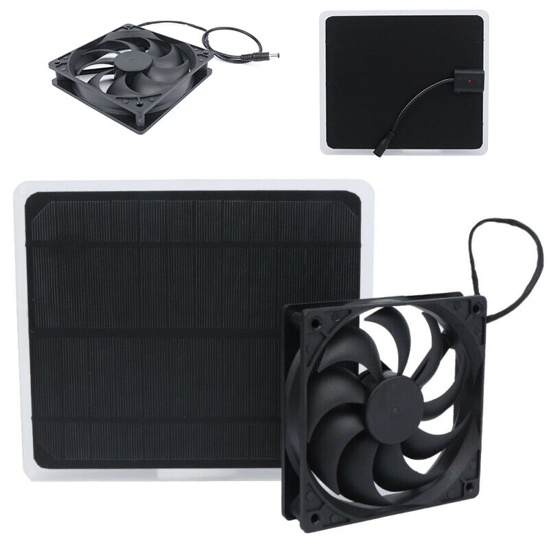 Zonnepaneel Aangedreven Ventilator Mini Ventilator 10W Zonne-Ventilator Voor Hond Kip Huis Kas Rv