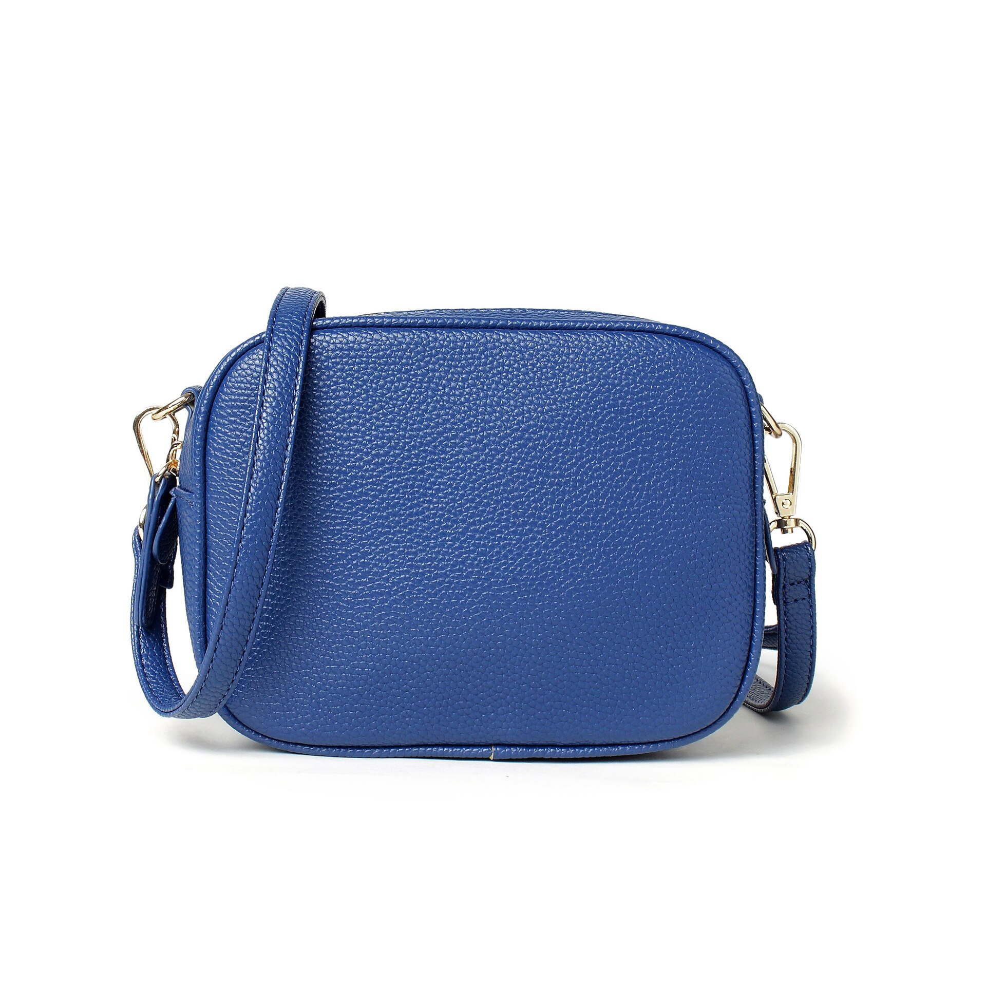 Mini Bolso con solapa para teléfono móvil para mujer, bolsa pequeña cuadrada de cuero PU, con solapa de color puro, buena: mini Blue