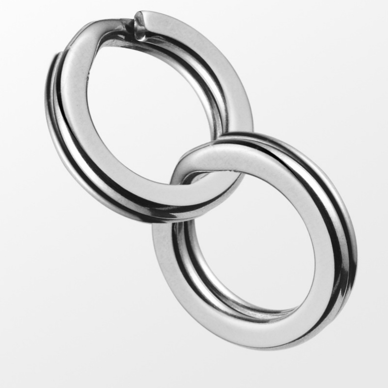 BKK Roestvrij staal Vissen Split Ring Lokken Accessoires Dubbele Ring Zeewater Fre-water Zeebaars Zeilen Ijzeren Plaat