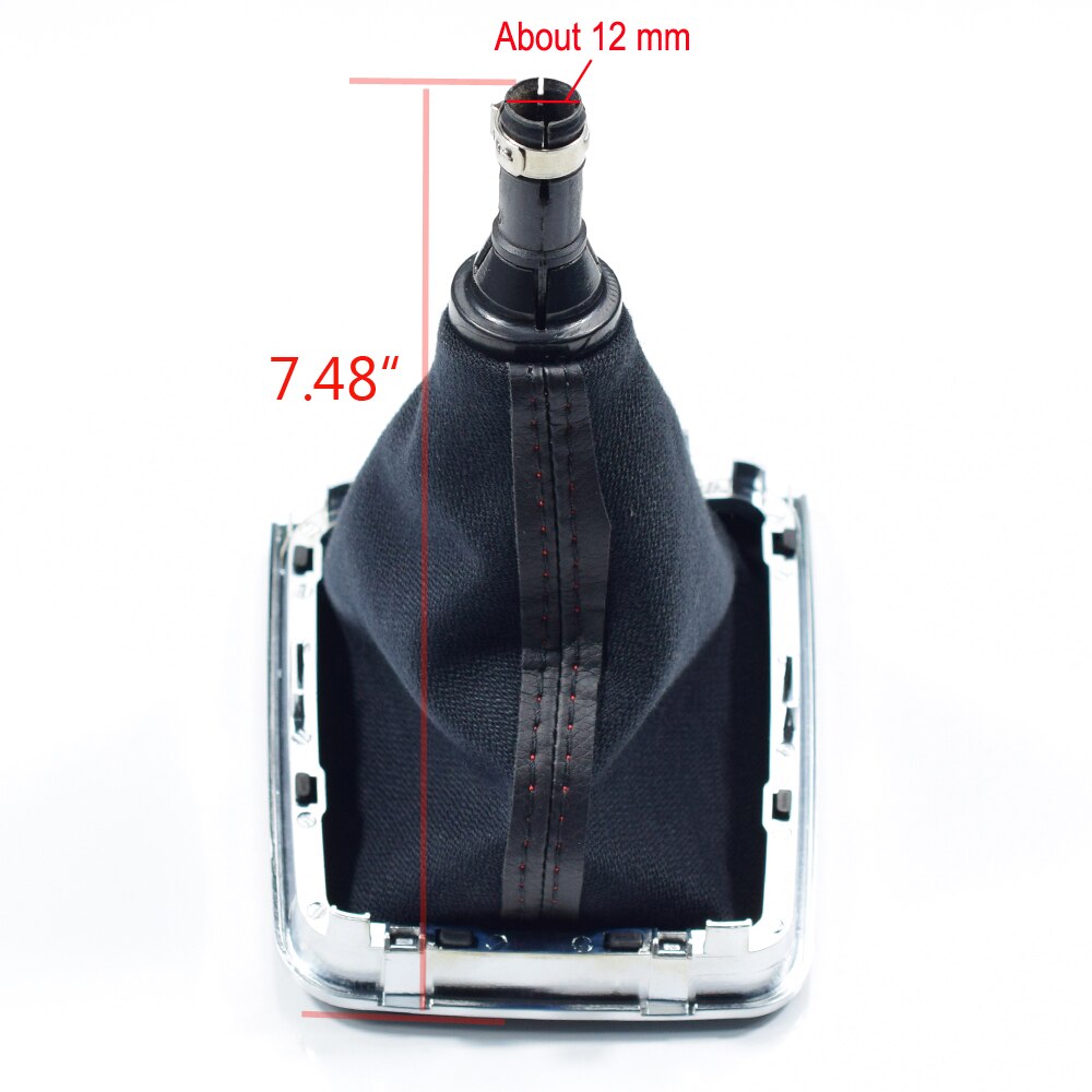 Botas de cuero negro para automóvil, palanca de cambios, perilla de palanca de cambios, velocidad 5/6 para Volkswagen VW Golf 7 A7 MK7 VII para GTI GTD
