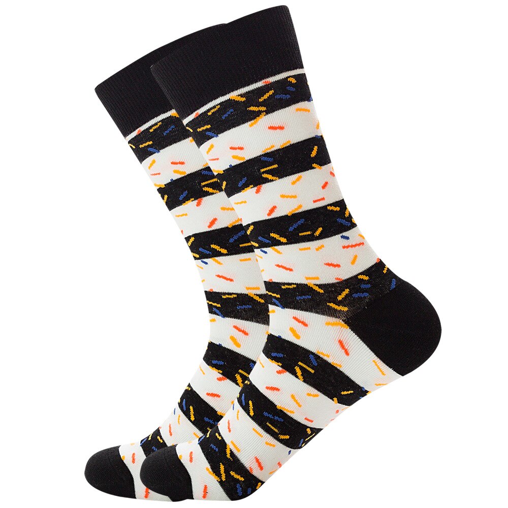 Happy Socks – chaussettes à rayures en coton pour hommes et femmes, motif zèbre, peinture de personnalité, Harajuku: AF11-3