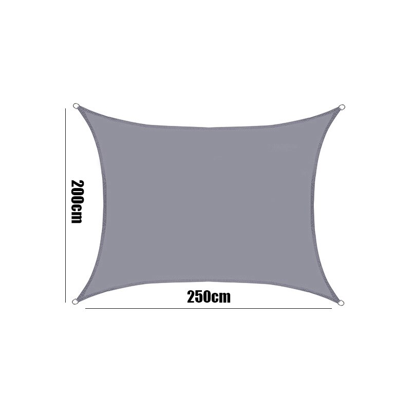 21 farger vanntett skygge seil polyester oxford stoff firkantede markiser solseil solseil for hage terrasse badegård seil: 200 x 250cm