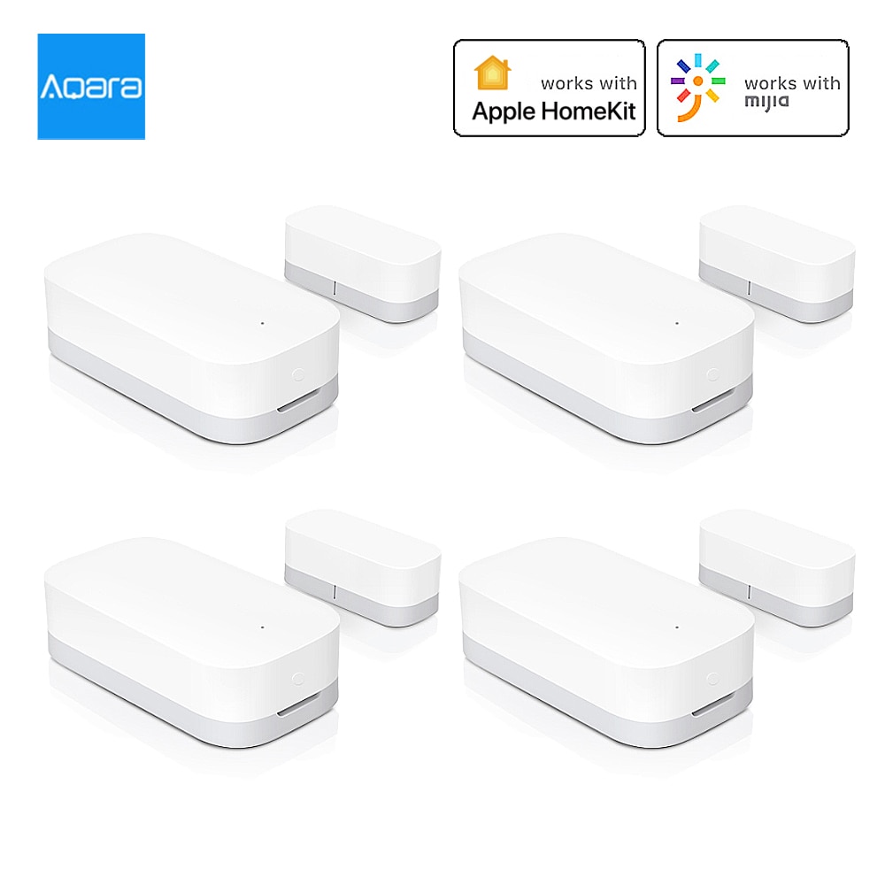 4Pcs Aqara Door Window Sensor Zigbee Wireless Connection Smart Mini Door Sensor Work With Mi Home APP For Android IOS Smart Home