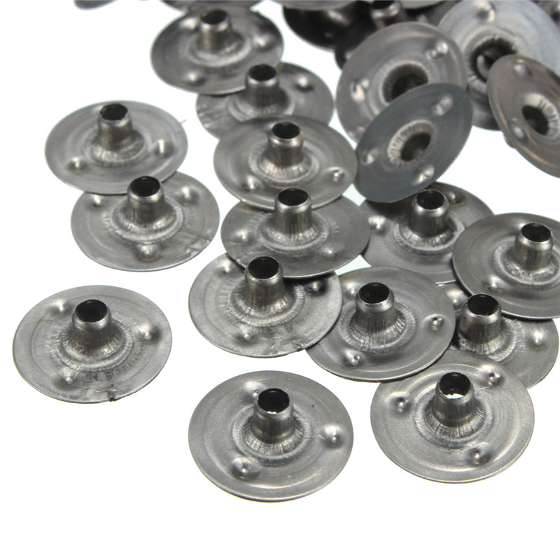 KiWarm Duurzaam 100 stks/set Duurzame Metalen Waxed Kaarsenlont Onderhouder Kaarsenlont Tabs Kaars Maken DIY Materiaal 12.5x2.5mm
