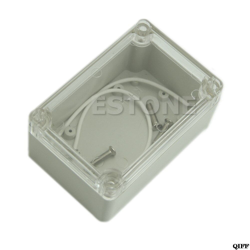 Boîtier de boîtier de projet électronique transparent en plastique étanche 100x68x50mm Mar28