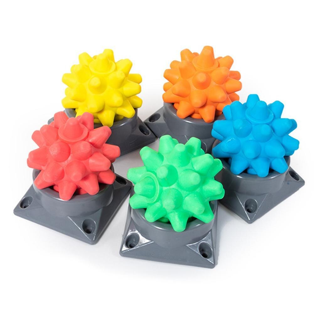 Spiky Massage Bal Roller Yoga Voet Hand Voet Massager Therapie Acupunctuurpunt Met Base Draagbare Body Ontspannen Spier Rumble