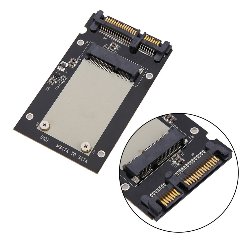 SATA Drive Convertor Adapter MSATA SSD to 2.5\" Card Plug and Play 50mm X 30mm for Windows2000/xp/7/8/10 for Vista Linux Mac