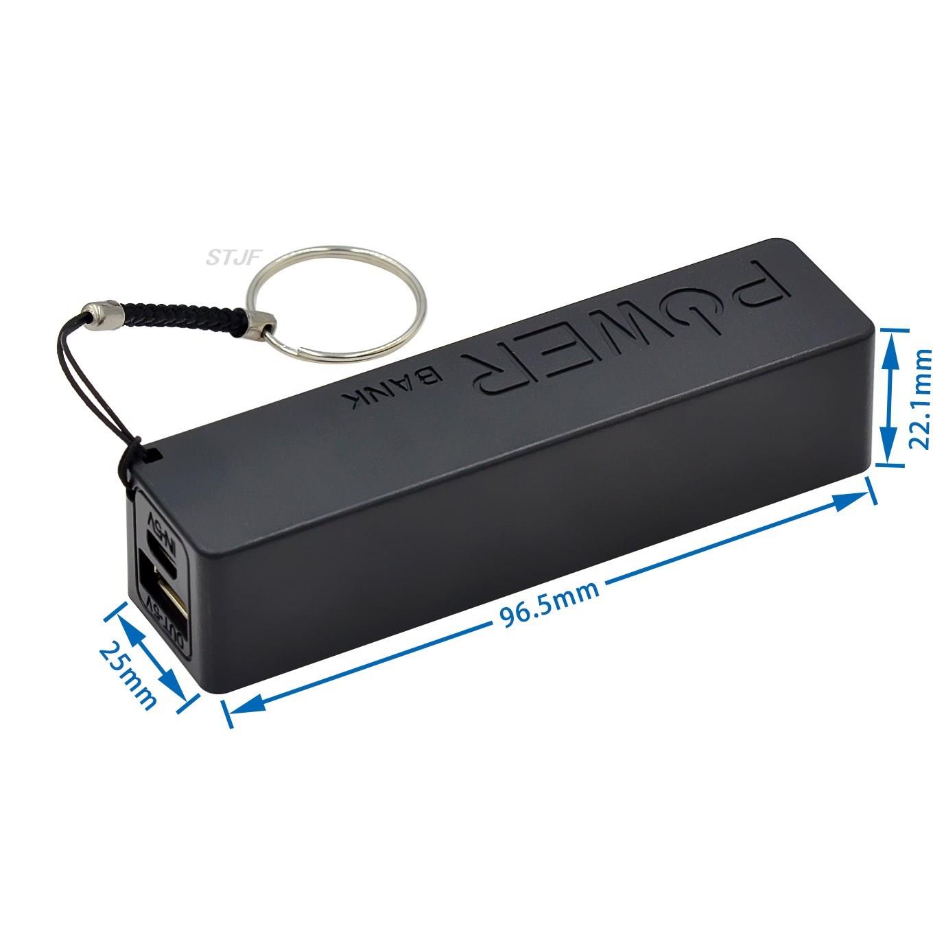 Draagbare Powerbank - 18650 Batterijlader - DIY Voeding - USB Uitgang - Zwart