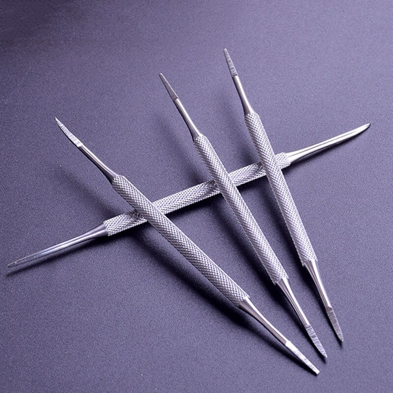 Stainless Steel Two Sided Toe Nail File Edge Ingrown Toenail Lifter Anti Onychomycosis Paronychia Podiatry