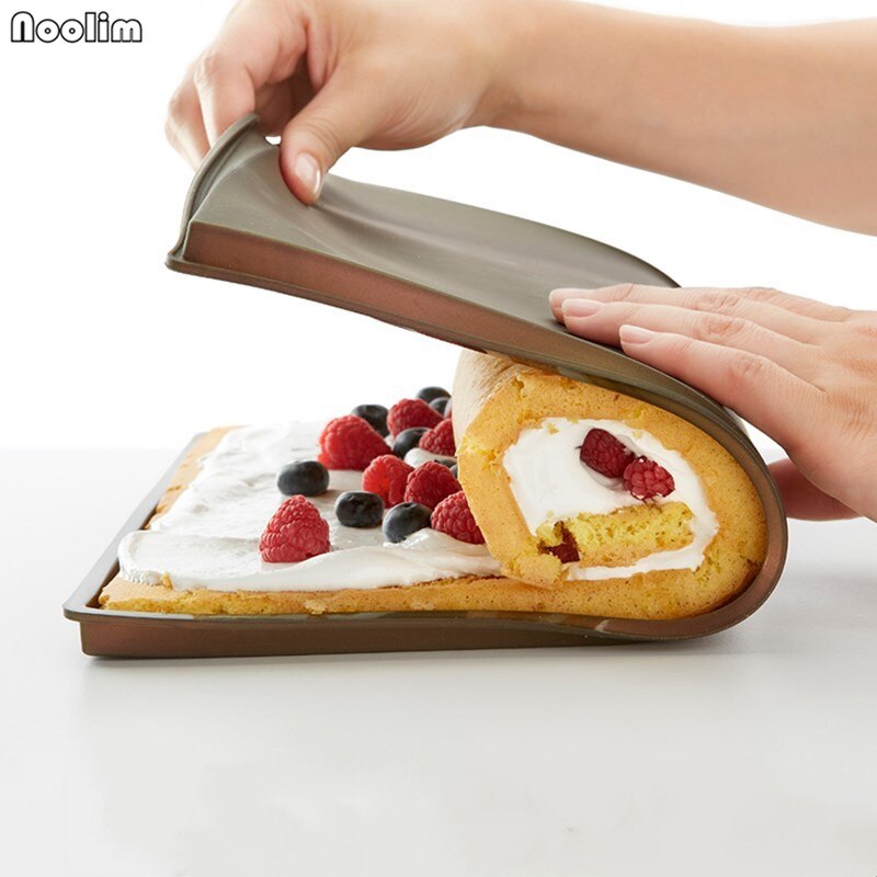 NOOLIM Non-stick Siliconen Bakken Mat Pad Zwitserse Roll Bakplaat Rolling Deeg Bakpan Grote Maat voor Cake Cookie Macaron