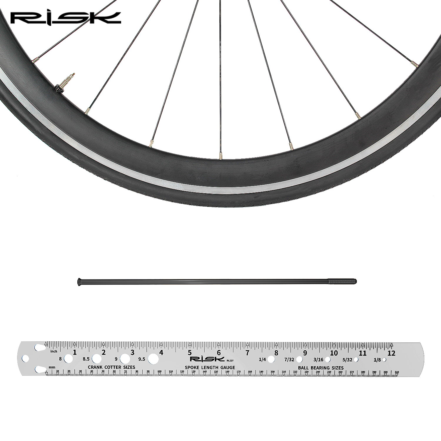 Risk cykel cykel eker linjal eker längd mätare vev sprint kullager mätverktyg dubbelsidig metrisk imperial