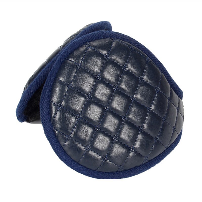 Ear Muffs Winter Fleece Ear Warmers Behind Head Leather Padded Earwarmer Men Women Warm Earmuffs Earflap