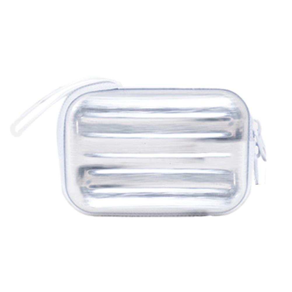 Mallette de rangement d'huile essentielle étui de transport à glissière de voyage pour stocker jusqu'à 12 flacons en verre d'huile essentielle de 1mL-3mL: Silver
