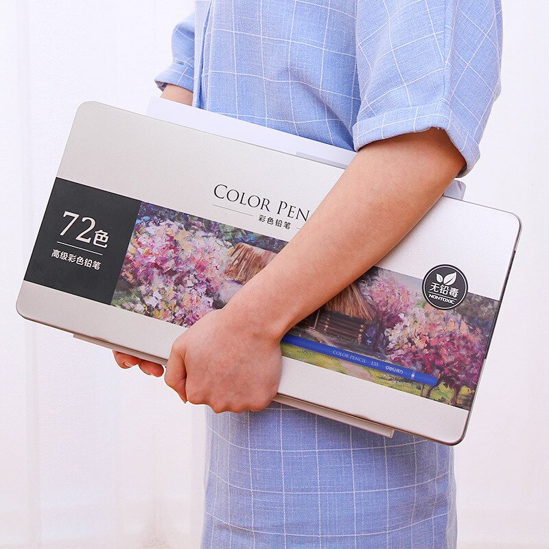 24 Color Sketch Pen Set Senior Oily Colored Pencil Art Set Children Drawing Comic Supplies Student School Office Stationery DIY