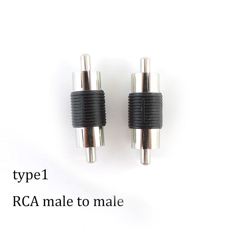 2 stks RCA Man vrouw naar 2rca 3rca man Vrouw RCA Connector Splitter Adapter AV Video Audio T Plug RCA 2 3 manier rechts angel a1: Army Green
