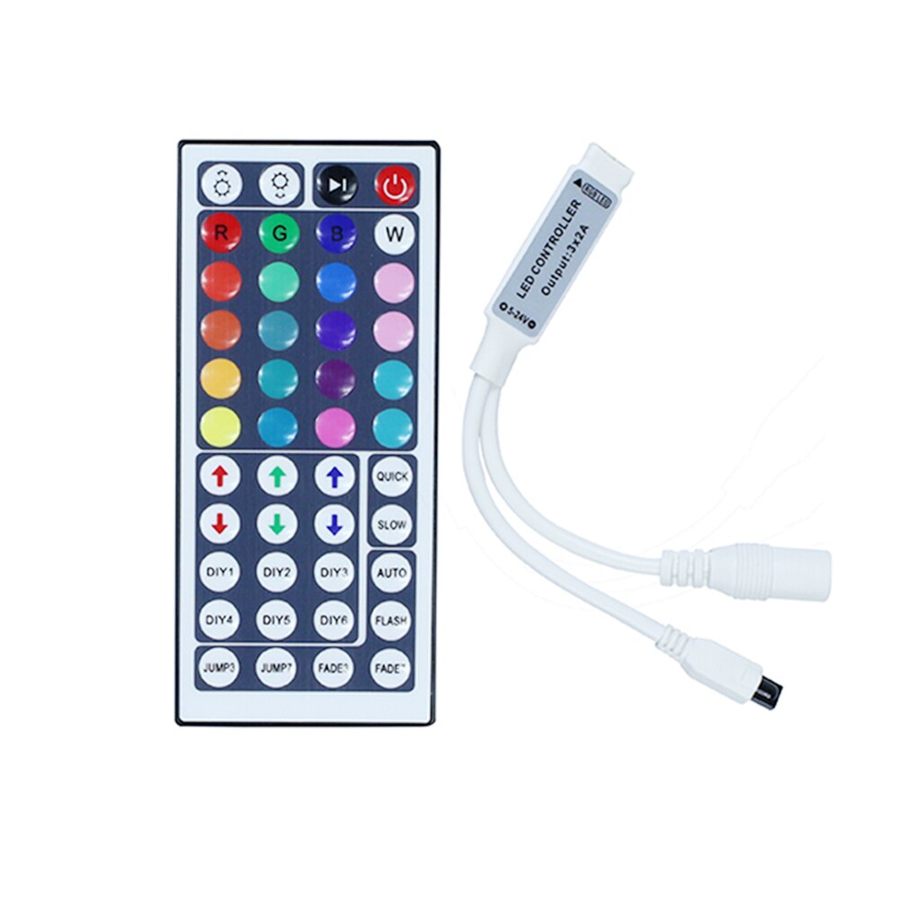 Led Controller 44 Keys 24 Keys LED IR RGB Controler LED Lights Controller IR Remote Dimmer DC12V WiFi Control For RGB LED Strip: Mini 44Key