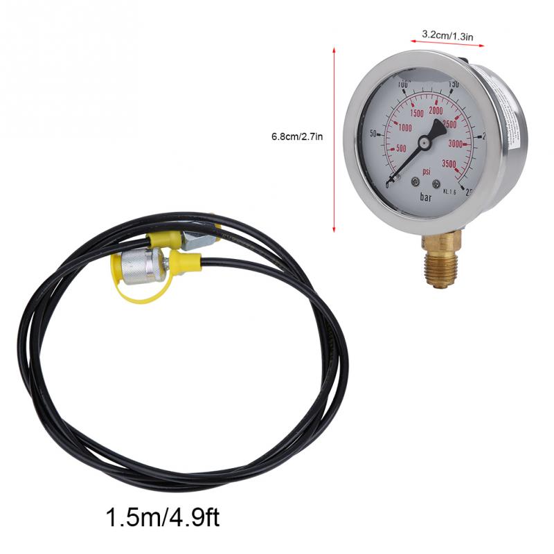 Manometer 1 einstellen Hydraulische Schlauch Prüfung Punkt Kupplung M16