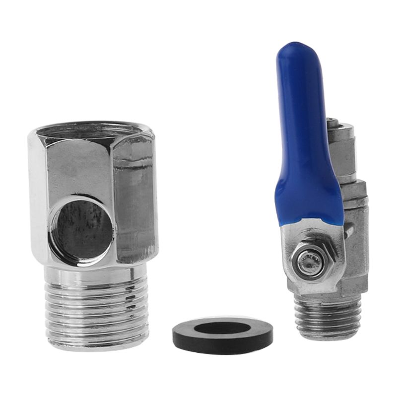 Water Purifier Reverse Osmosis Tee Inlet Ball Valve Set 1/2\" BSP To 1/4\" Tube