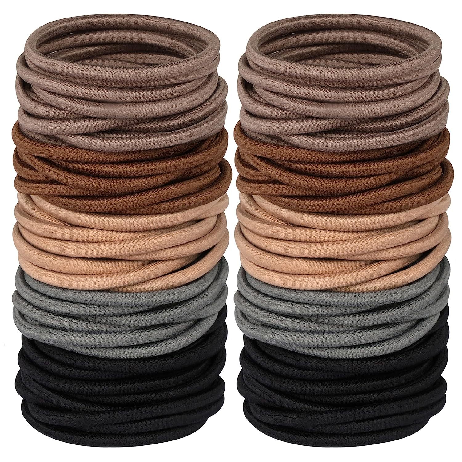 10/50 stuks 4mm Mix Kleur Zwart Geen schade Elastieken Haarbanden Bands Leagues Paardenstaarten Houders voor Mannen Vrouwen Meisjes en Jongens Bulk: XXS / Lavendel