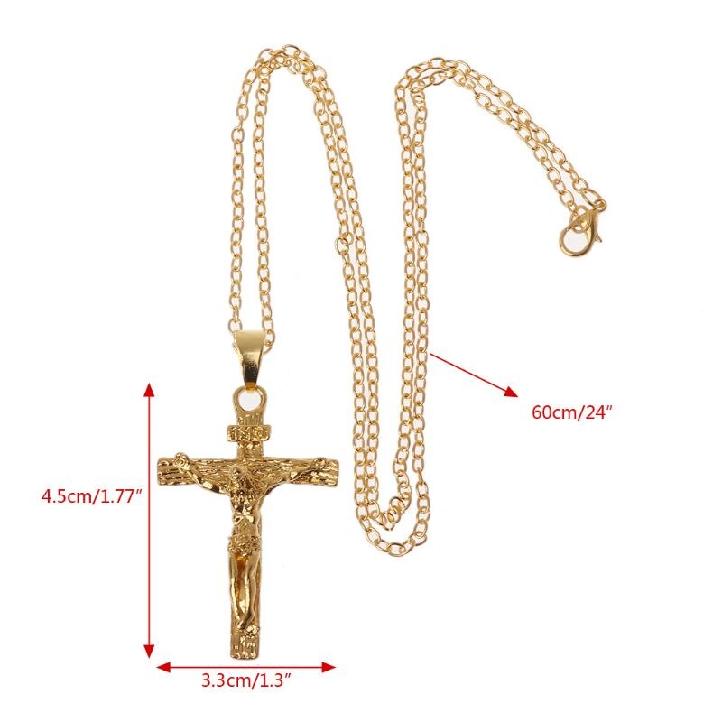 Katolske jesus christ on inri cross crucifix vedhæng halskæde smykker