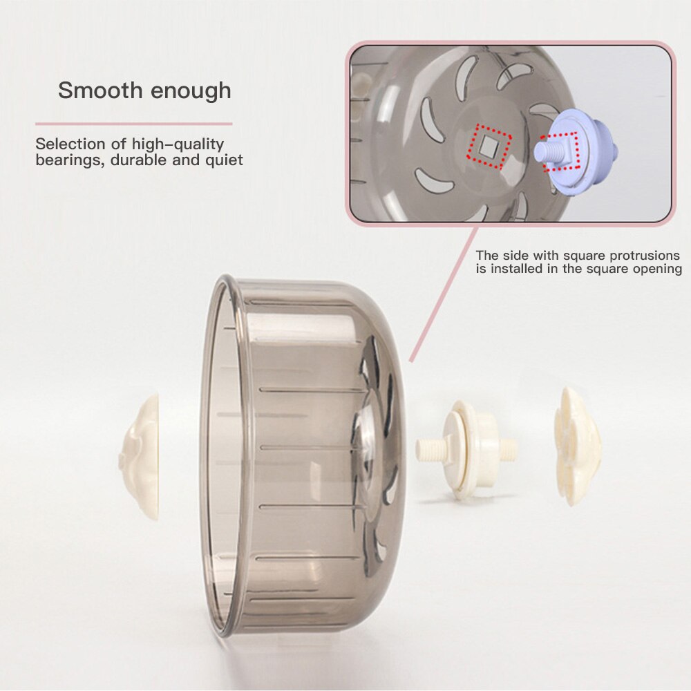 Hamster Wheel Non-Slip Silent Jogging Wheel Toy For Small Pet Sturdy Durable Safe Running Hamster Cage Supplies Exercise Toy