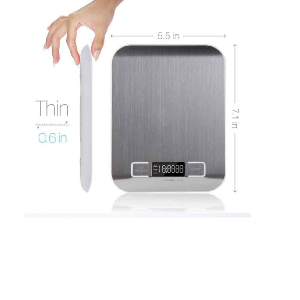 Portable Kitchen Food Scale LCD Electronic Scales Measuring Weight Kitchen Gadget Mini Precision Digital Scales LCD Display