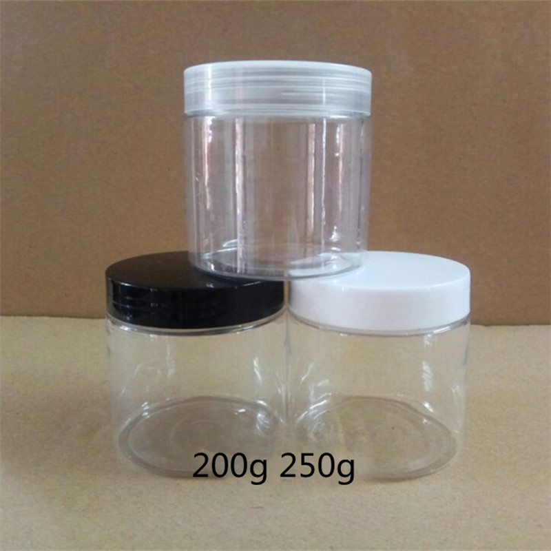 10/30/50 stuks doorzichtige plastic potjes met plastic deksels, lege cosmetische verpakkingen, make-updoosjes, reisflessen 200ml 250ml