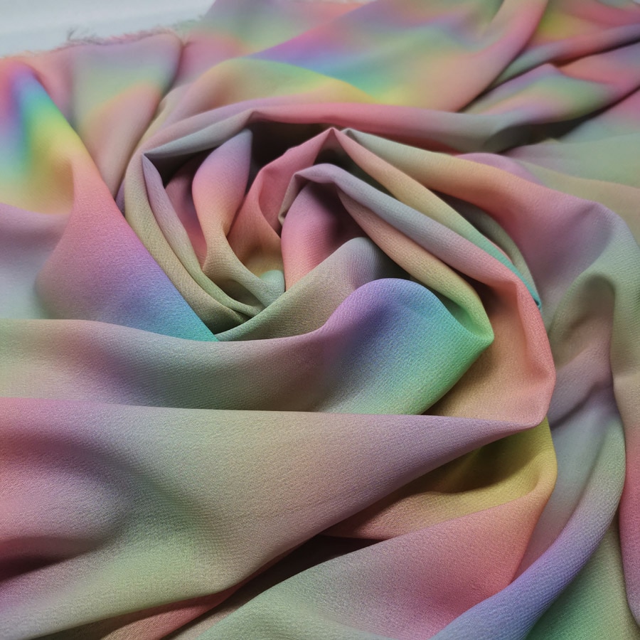 Dancing Dress Fabric 75D Dropping Dress Cosplay Fbric Weave Ombre Chiffon Material