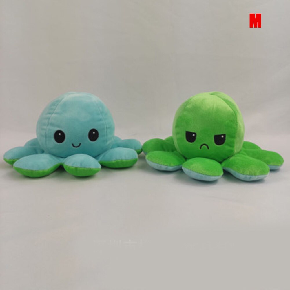 Cute Octopus Plush Toys Double-sided Flip Octopus Soft Reversible Stuffed Octopus for Kids Family Friends SCI8: m