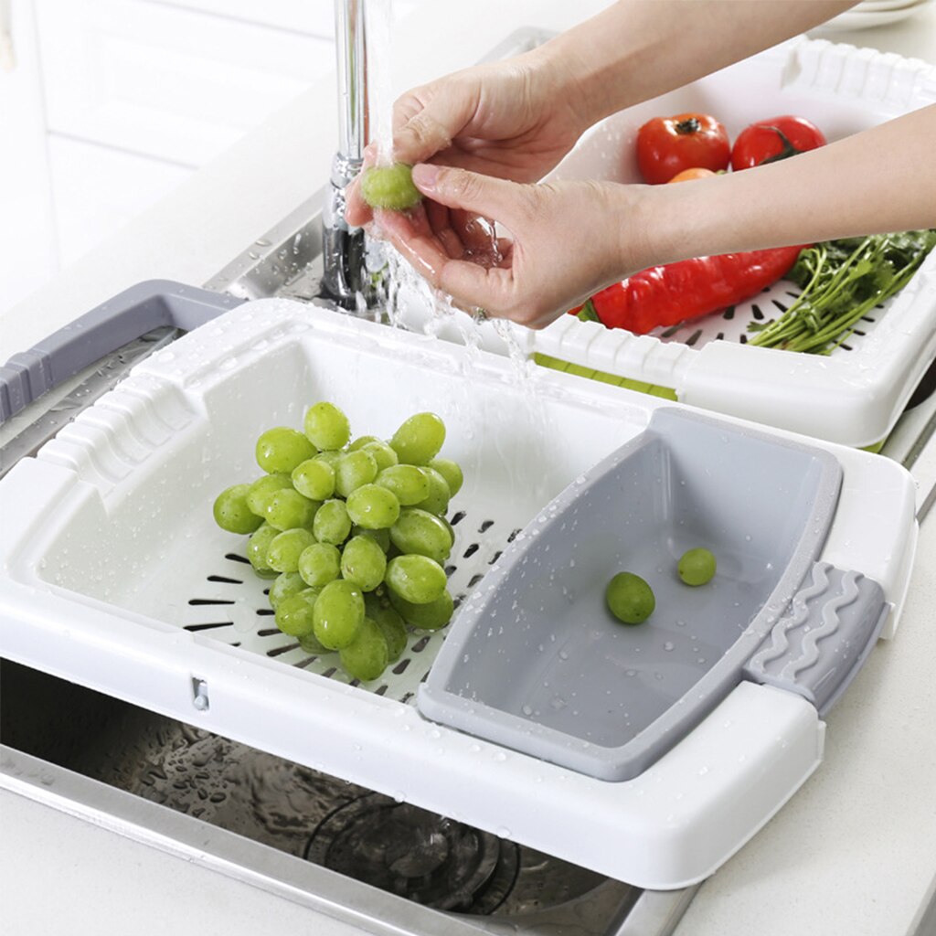 Kitchen Chopping Blocks Cutting Board Multifunction Sinks Drain Basket Vegetable Meat Tools Kitchen Accessories Chopping Board