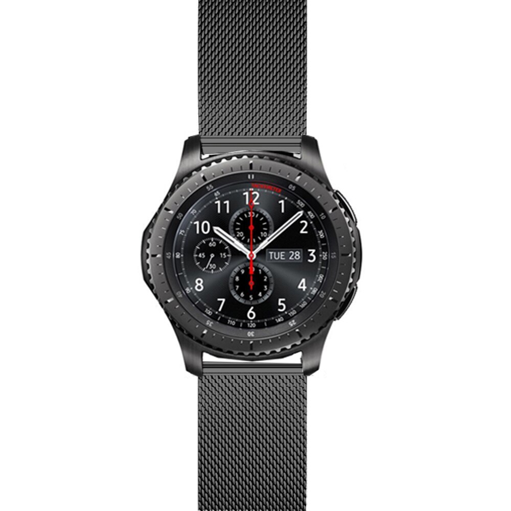 22mm milalainen silmukkahihna samsung gear  s3 frontier/classic kellon ranneke huawei gt ruostumattomasta teräksestä valmistettu ranneke galaxy watch 46mm