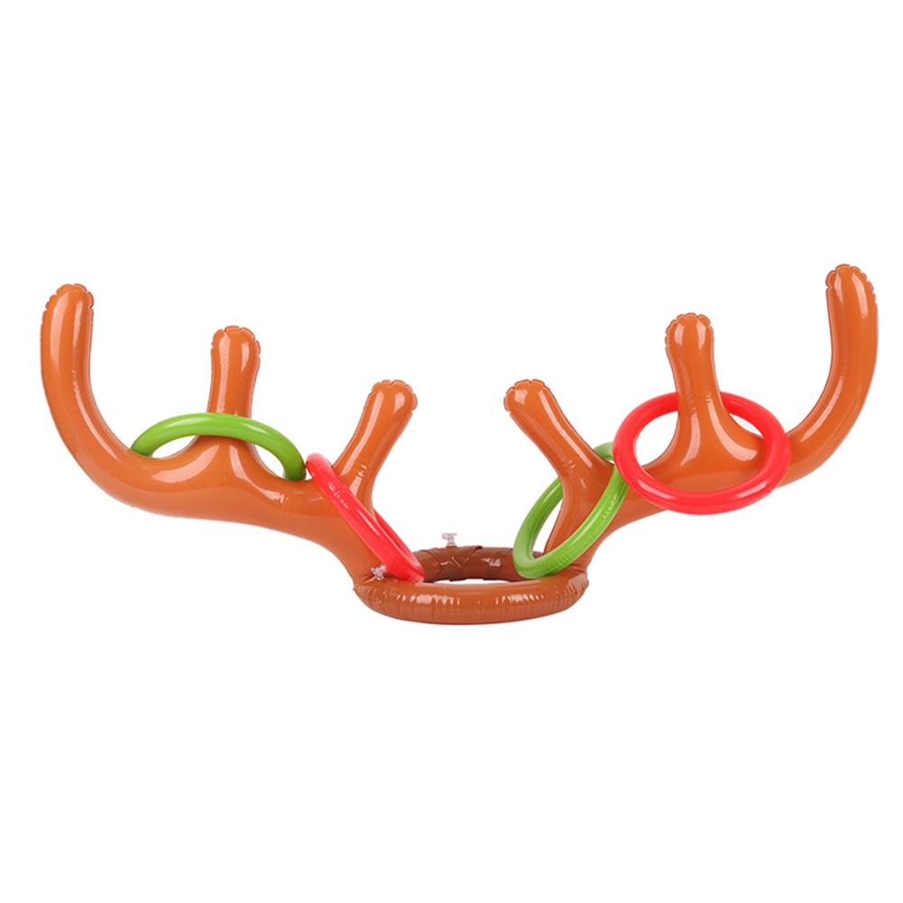 Kerst Opblaasbare Reindeer Antler Ring Toss Game Xmas Familie Party Speelgoed Rendier Game Xmas Gewei Kerst Antler