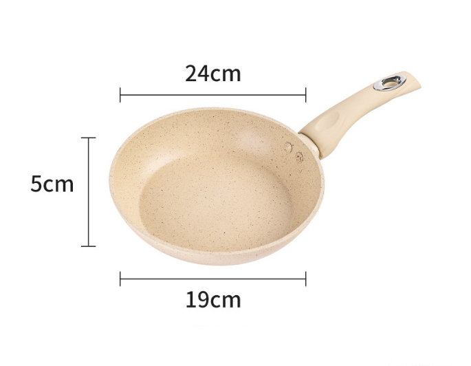 Non-Stick Flat-Bottomed Pot Sauce Pans Japanese Jam Omelet Pot Maifan Stone Thick Frying Pan Egg Cooker Kitchen Accessorie: Red