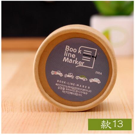 20pcs/box Mini Metal Bookmark Clips Cute Cartoon Animal Plated Sliver Bookmarks Stationery book line marker Random Style: 13