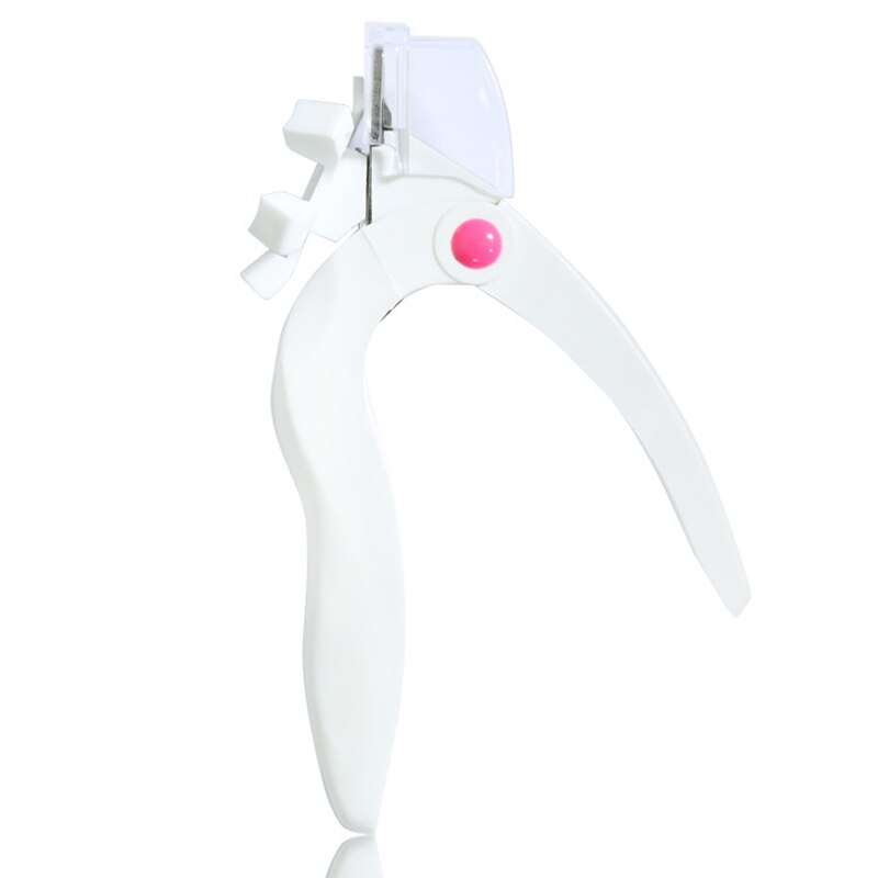 Triple Cut Acryl Tip Cutter Met Catcher &amp; Meten Wijzerplaat (6 Size Opties) professionele Acryl Nagelknipper-Nail Tip Cutter: White