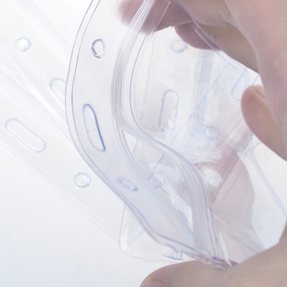 20 pcs Horizontal Style Clear PVC Business ID Badge Card Holder Case with Slot & Chain Holes