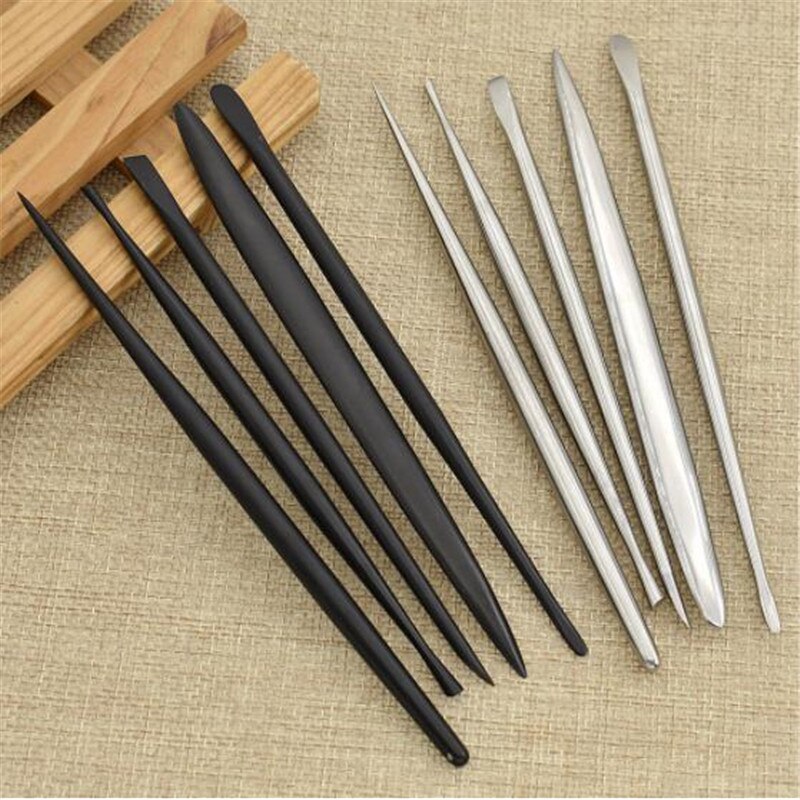 1Set Stainless Steel Rod Needles Pottery Modeling Carving Clay Porcelain Sculpture Engrave Ceramics Tools Texture Metal Tool