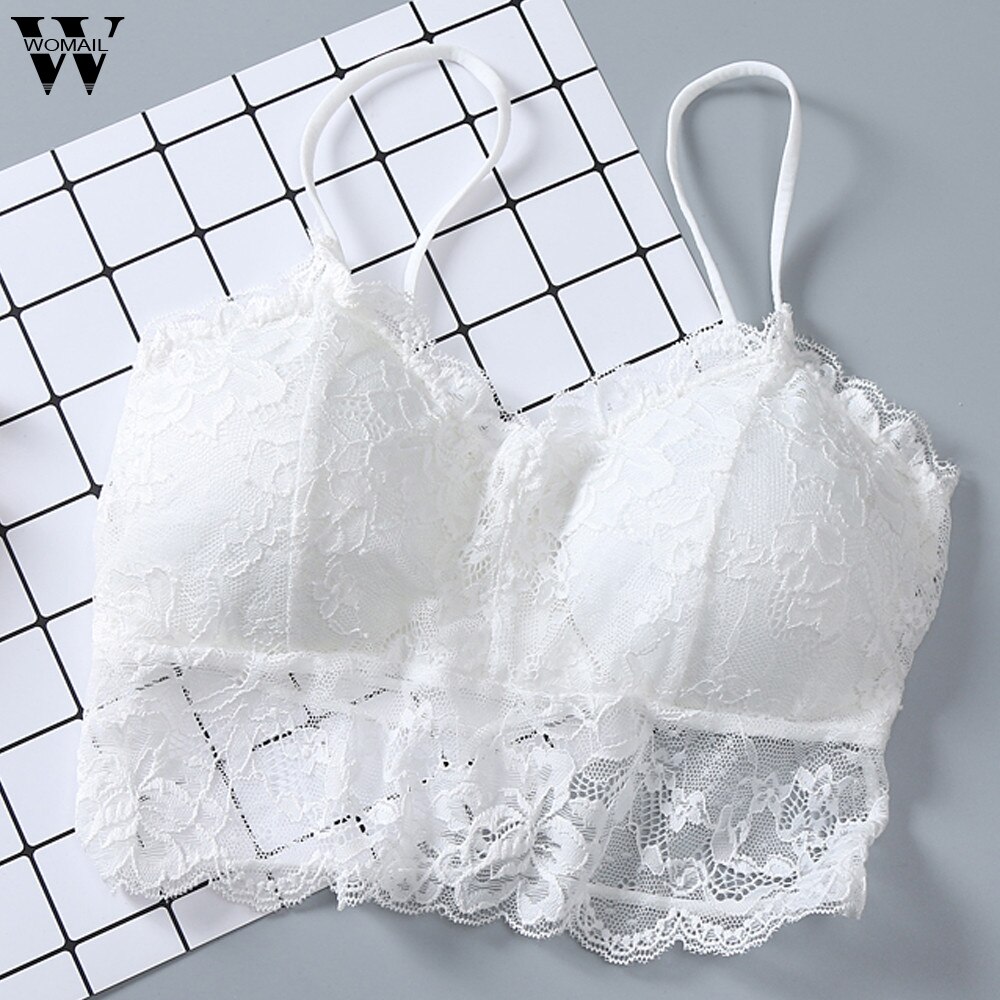 Naisten seksikkäät rinnassa pehmustetut topit naisille, joilla on fitness-alushousut pitsiä bralette crop toppi naisten 29. marraskuuta