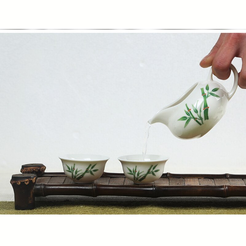 Conjunto de chá chinês azul e branco porcelana kung fu chá conjunto tureen cerâmica tigela chá saúde bule chá copos mestre frete grátis