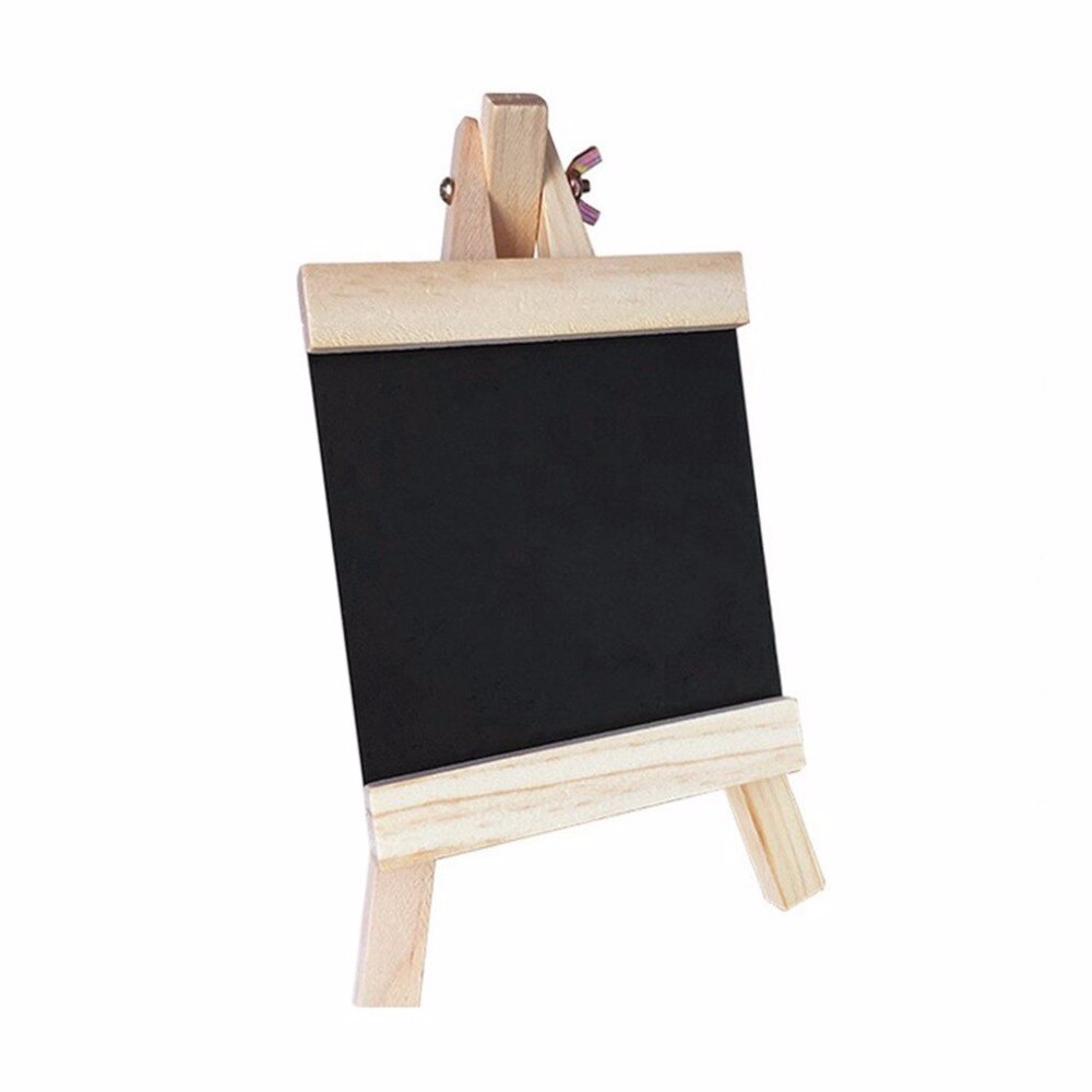 Blackboard 24*13cm stationär skivtavla med justerbart träställ hållbar tavla svart tavla produkter för skolor hem