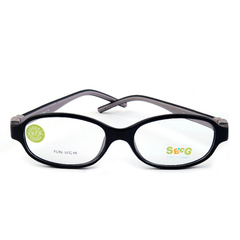 SECG-gafas desmontables para niños, montura sólida de silicona suave y Flexible, bonitas gafas redondas ovaladas para Miopía: C18