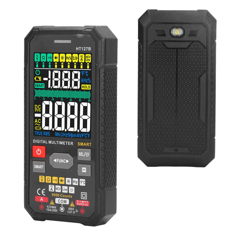 Digital Multimeter ABS High Accuracy Pocket Multimeter Tester with Color LCD 3 Results Display