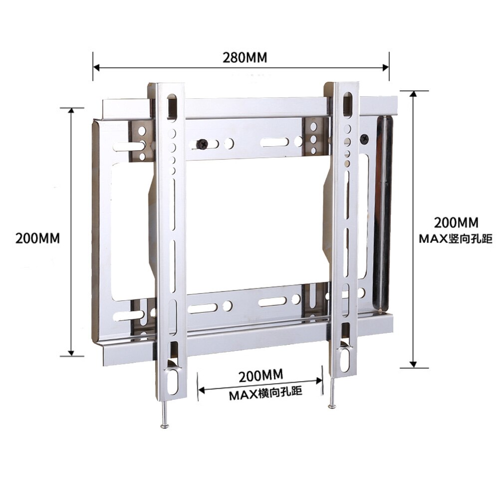 Universal TV Wall Mount Flat Screen Stand Fixed Slim Strong Stable TV Bracket Stainless Steel Bracket for TV 17''-32''