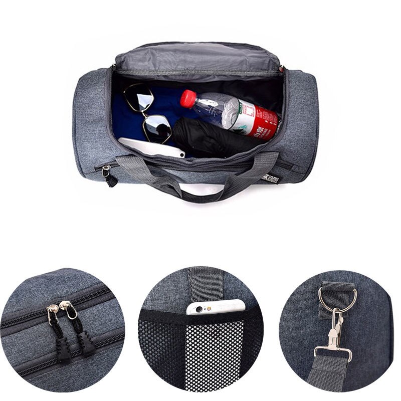 Freizeittaschen für damen und herren, reisetaschen, business-handtaschen (zylindrisch), wasserdichte outdoor-sporttaschen, wochenend-umhängetaschen, schultertaschen, rucksack