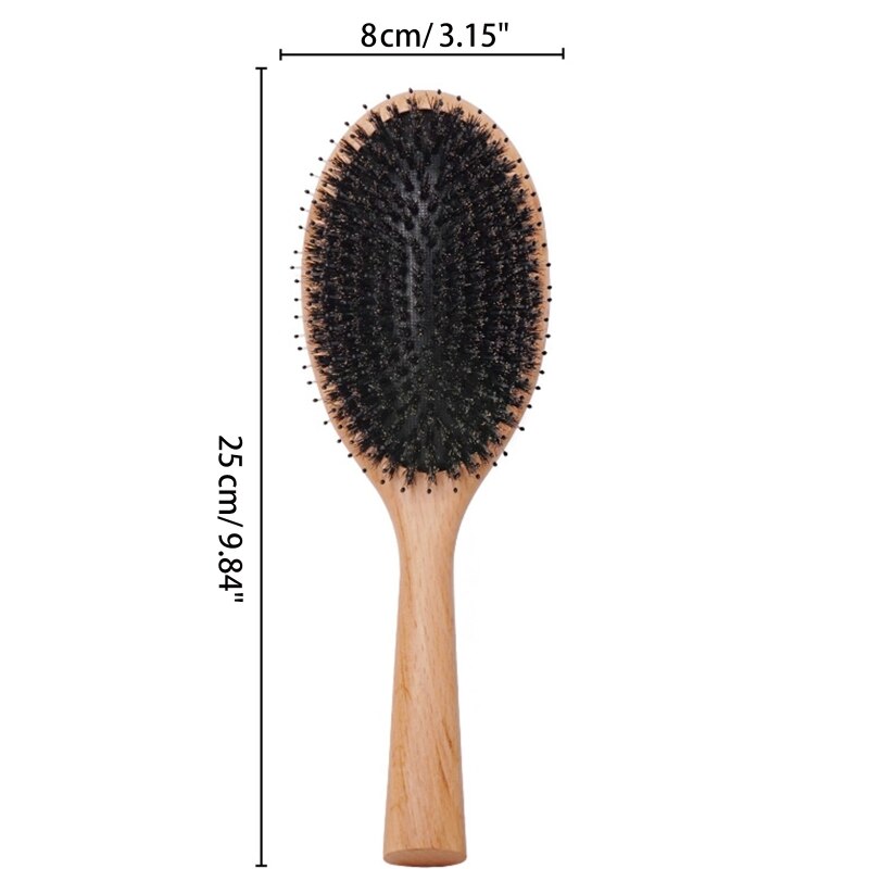 Peigne de Massage en poils de cochon, coussin d&#39;air, grande planche, peigne en bois, appareils de coiffure