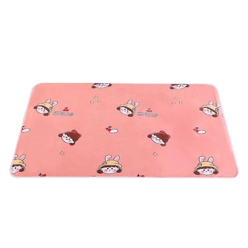 70x50cm Portable Baby Changing Pad Waterproof Reusable Diaper Changing Mat Mattress Infants Floor Play Cushion Mat Boys Girls: Pink princess