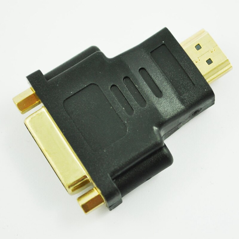 Black Dual Link DVI-I Female to HDMI Male Plug Converter Adapter