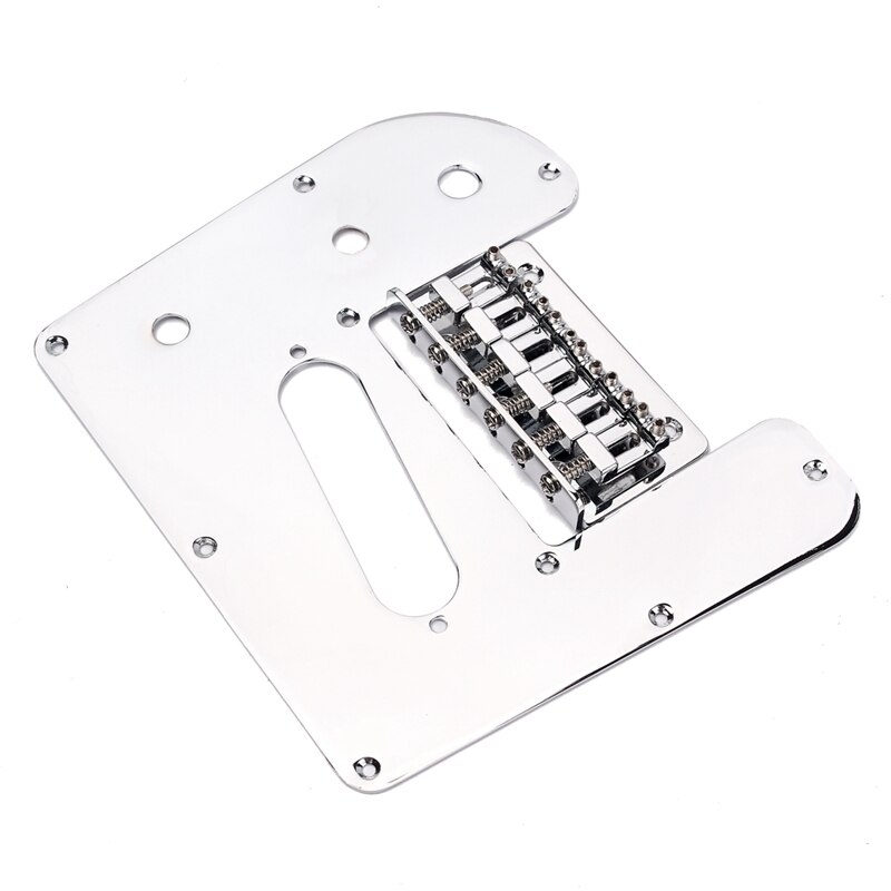 Chrome Plated 6 String Electric LAP Steel Guitar Control Plate with Bridge Set