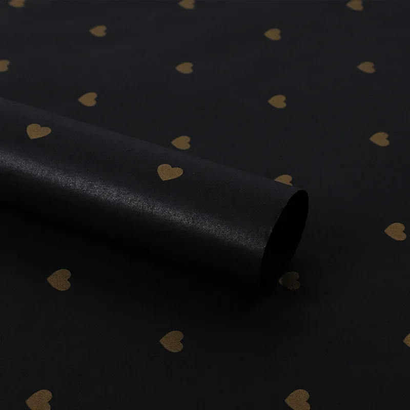 Håndlavet indpakningspapir gør-det-selv håndlavet kunsthåndværk stjerne kærlighed prik mønster silkepapir 7 ark/parti blomsteremballagepapir: Lysegrå