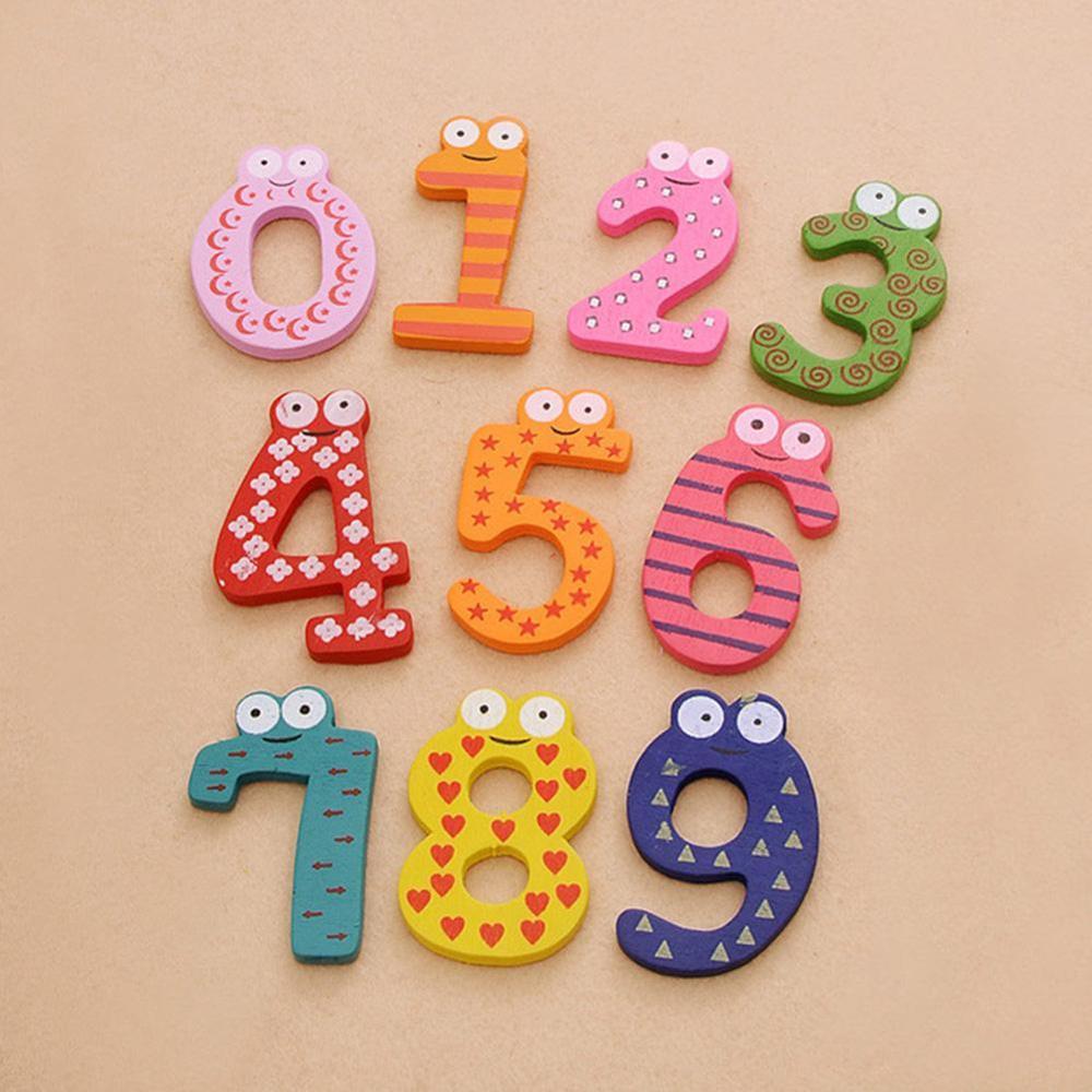 26 Alphabet Letter 10 Numbers Wooden Colorful Cartoon Magnets/Refrigerator Sticker sticker/cute Fridge Supply Magnetic Hous P4N5